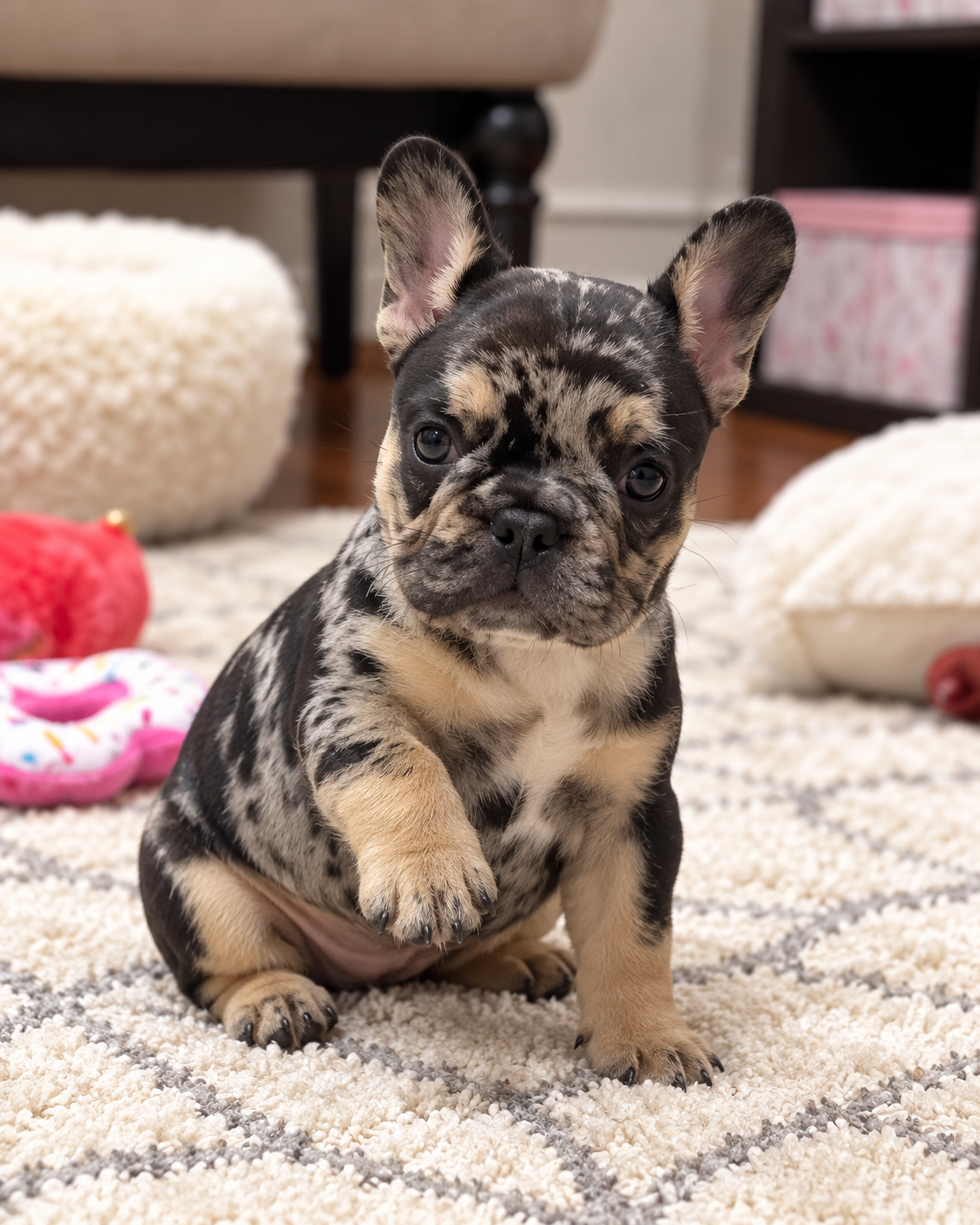 Luna, Brindle female French Bulldog puppy