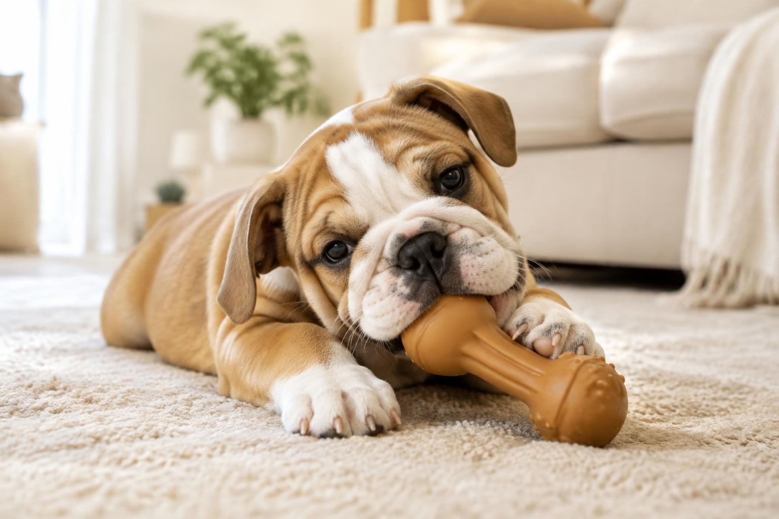 Male and female English Bulldog puppies