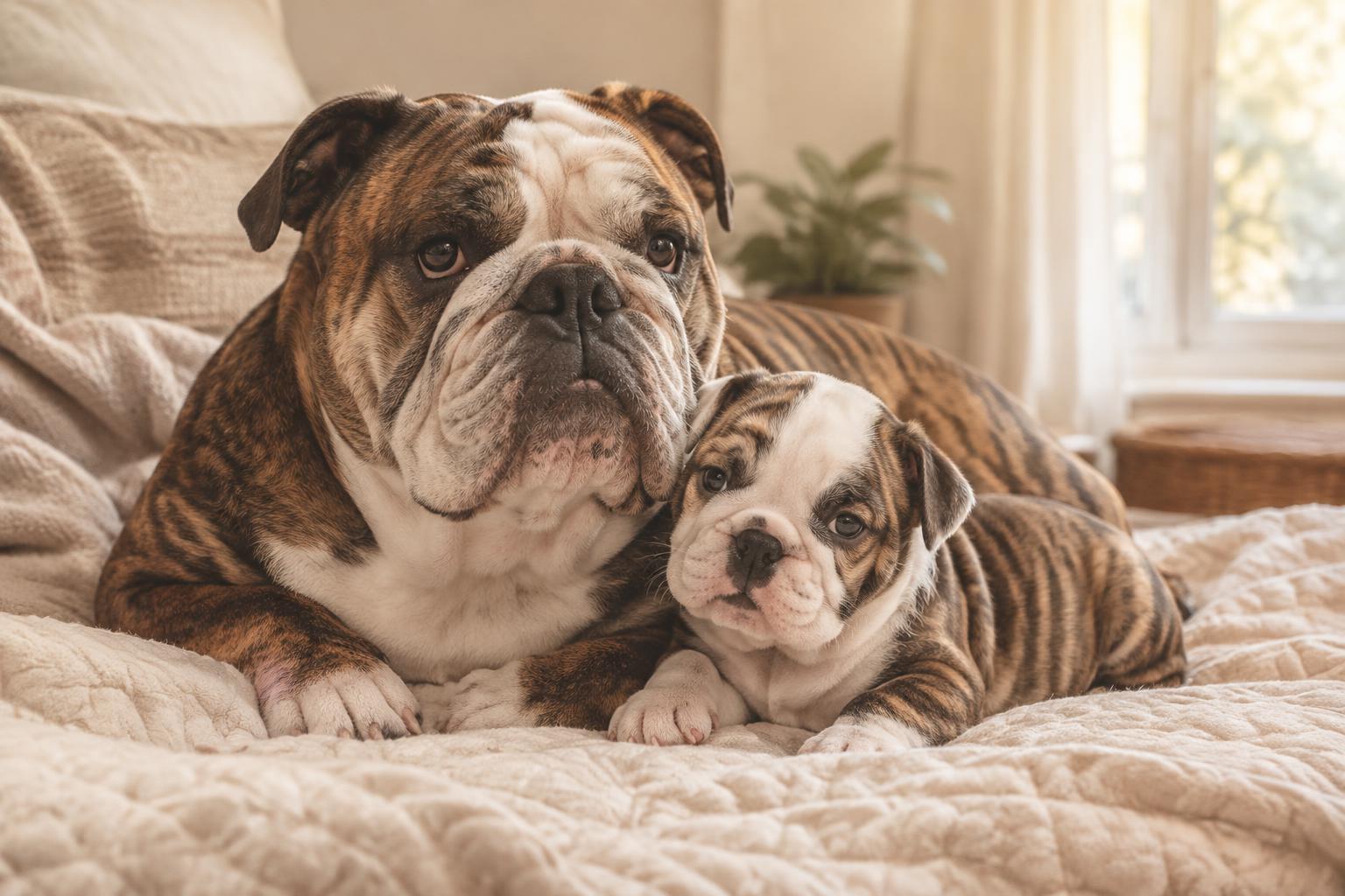 French and English Bulldog